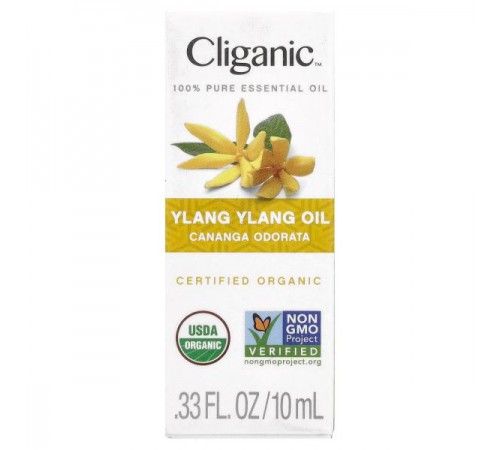 Cliganic, на 100 % чиста ефірна олія, іланг-іланг, 10 мл (0,33 рідк. унції) Cliganic, на 100 % чиста ефірна олія, іланг-іланг, 10 мл (0,33 рідк. унції)