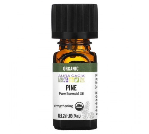 Aura Cacia, Pure Essential Oil, Organic Pine, .25 fl oz (7.4 ml) Aura Cacia, Pure Essential Oil, Organic Pine, .25 fl oz (7.4 ml)
