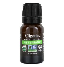 Cliganic, суміш ефірних олій, Just Breathe, 10 мл (0,33 рідк. унції)