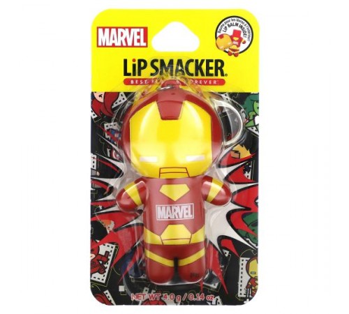 Lip Smacker, Marvel, Iron Man, бальзам для губ, пунш для мільярдерів, 4 г (0,14 унції) Lip Smacker, Marvel, Iron Man, бальзам для губ, пунш для мільярдерів, 4 г (0,14 унції)