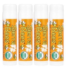 Sierra Bees, органічні бальзами для губ з ароматом мандарина та ромашки, 4 шт. в упаковці по 4,25 г (0,15 унції)