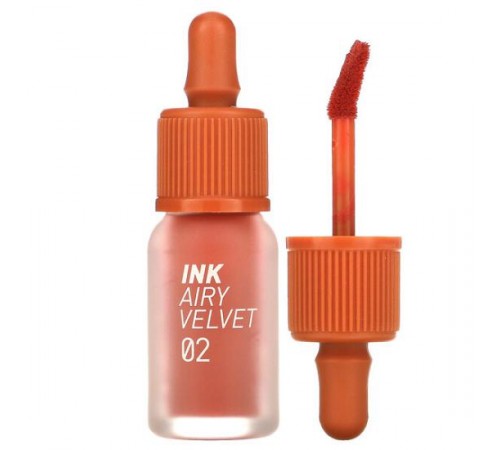 Peripera, Ink Airy Velvet Lip Tint, 02 Selfie Orange Brown, 0.14 oz (4 g)