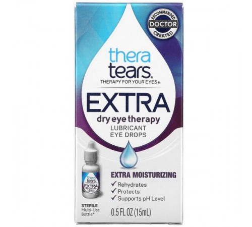 TheraTears, Extra Dry Eye Therapy, змащувальні краплі для очей, 15 мл (0,5 рідк. унції)