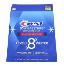 Crest, 3D Whitestrips, набір для відбілювання зубів, сяючий білий, 28 смужок