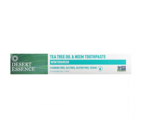 Desert Essence, зубна паста з олією чайного дерева та німом, гаультерія, 176 г (6,25 унції)