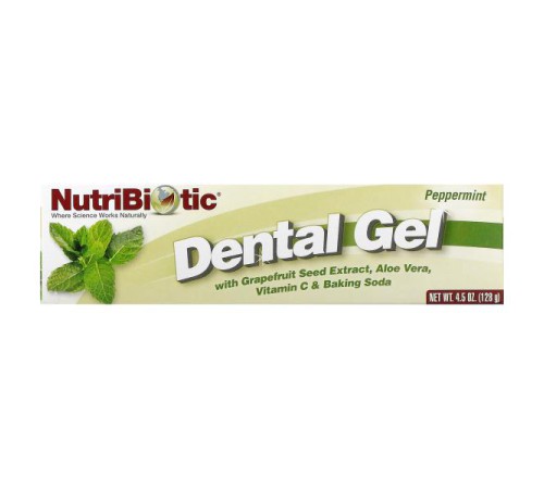 NutriBiotic, стоматологічний гель, перцева м’ята, 128 г (4,5 унції) NutriBiotic, стоматологічний гель, перцева м’ята, 128 г (4,5 унції)
