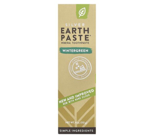 Redmond Trading Company, Silver Earth Paste®, мінеральна зубна паста, зимова зелень, 113 г (4 унції)