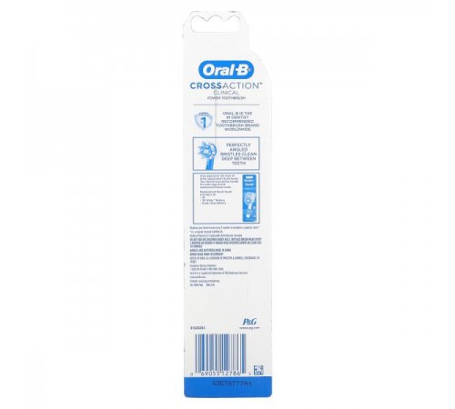 Oral-B, CrossAction, медична зубна щітка, чорний, 1 шт Oral-B, CrossAction, медична зубна щітка, чорний, 1 шт
