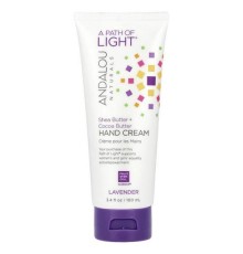 Andalou Naturals, A Path of Light®, крем для рук із маслом ши та маслом какао, лаванда, 100 мл (3,4 рідк. унції)