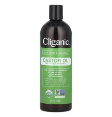 Cliganic, 100 % Pure & Natural, органічна рицинова олія, 473 мл (16 рідк. унцій)