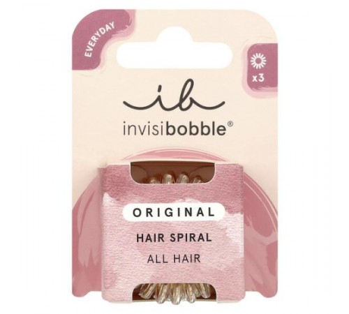 Invisibobble, спіраль для волосся, оригінальна, 3 шт