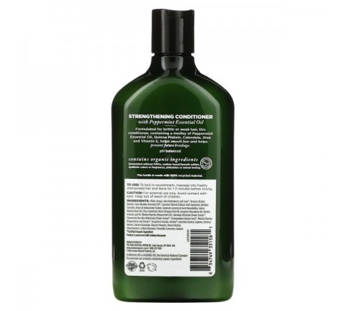 Avalon Organics, кондиціонер, зміцнювальна м’ята, 312 мл (11 рідк. унцій)