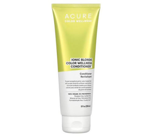 ACURE, Ionic Blonde Color Wellness Conditioner, 8 рідких унцій (236 мл) ACURE, Ionic Blonde Color Wellness Conditioner, 8 рідких унцій (236 мл)