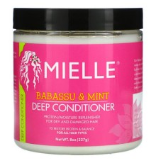 Mielle, Babassu & Mint, Deep Conditioner, For Dry and Damaged hair, 8 oz (227 g)