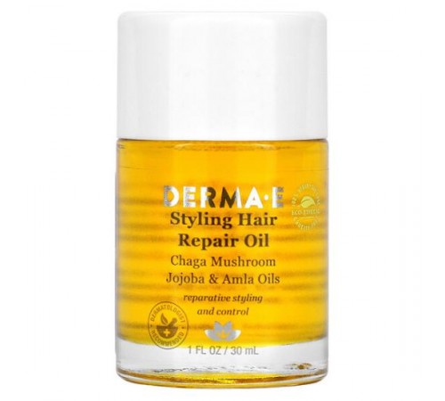 DERMA E, Олія для відновлення волосся, 1 рідка унція (30 мл) DERMA E, Олія для відновлення волосся, 1 рідка унція (30 мл)