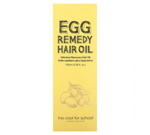Too Cool for School, Egg Remedy, олія для волосся, 100 мл (3,38 рідк. унції) Too Cool for School, Egg Remedy, олія для волосся, 100 мл (3,38 рідк. унції)