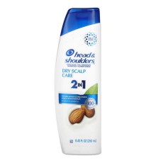 Head & Shoulders, 2 в 1, шампунь і кондиціонер для сухої шкіри голови, з мигдальною олією, 250 мл (8,45 рідк. унції)