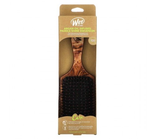 Wet Brush, Пензель для покращення блиску, з аргановою олією, коричневий, 1 шт Wet Brush, Пензель для покращення блиску, з аргановою олією, коричневий, 1 шт