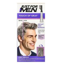 Just for Men, Touch of Grey, фарба для волосся, що накладається на розчісування, світло-коричневий T-25, 1,4 унції (40 г)