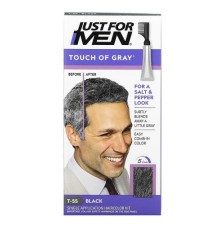 Just for Men, Touch of Gray, Comb-In Hair Color, Black T-55, 1.4 oz (40 g)