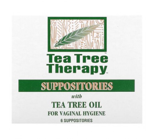 Tea Tree Therapy, медичні свічки з олією чайного дерева для вагінальної гігієни, 6 свічок Tea Tree Therapy, медичні свічки з олією чайного дерева для вагінальної гігієни, 6 свічок