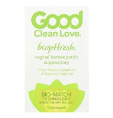 Good Clean Love, BiopHresh®, вагінальні гомеопатичні супозиторії, 10 желатинових супозиторіїв