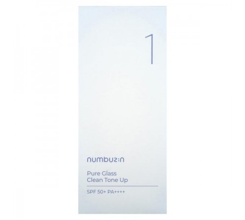 Numbuzin, № 1 Pure Glass для очищення й тонізації, SPF 50+ PA++++, 50 мл (1,69 рідк. унції)