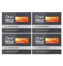 Dove, Men+Care, Skin Defense, 3-In-1 Hand + Body + Shave Bar, 4 Bars, 3.75 oz (106 g) Each