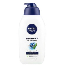 Nivea, гель для душу 3 в 1 для чоловіків, для чутливої шкіри, екстракт бамбука, 887 мл (30 рідк. унцій)