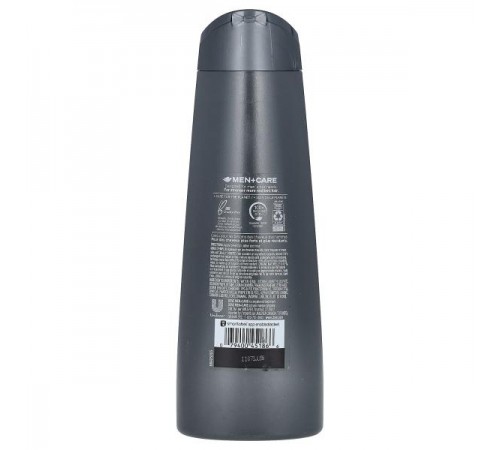 Dove, Men+Care, Shampoo, Purifying, Charcoal + Clay, 12 fl oz (355 ml)