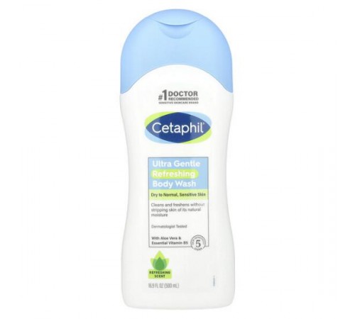 Cetaphil, Ultra Gentle, Refreshing Body Wash, Refreshing Scent, 16.9 fl oz (500 ml)