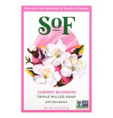 SoF, French Milled Bar Soap with Organic Shea Butter, Cherry Blossom, 6 oz (170 g)