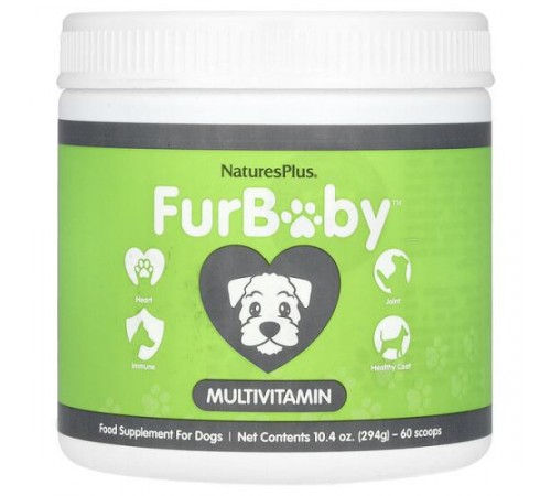 NaturesPlus, FurBaby™, мультивітаміни для собак, 294 г (10,4 унції) NaturesPlus, FurBaby™, мультивітаміни для собак, 294 г (10,4 унції)