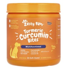 Zesty Paws, багатофункціональний комплекс із куркумою та куркуміном для собак, для собак будь-якого віку, з беконом, 90 жувальних таблеток
