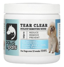 Paws & Pals, Tear Clear, серветки для видалення накопичень, для собак, 100 шт