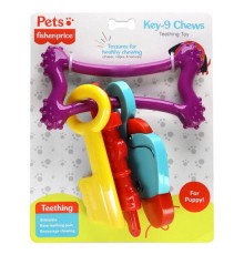 Fisher-Price, Pets, Key-9 Chews, іграшка для прорізування зубів, для цуценят, 1 жувальна іграшка