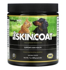 Flora, BiologicVet, BioSkin & Coat, натуральний продукт для собак і котів, 200 г (7 унцій)