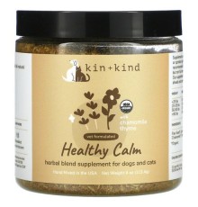 Kin+Kind, Healthy Calm, трав’яна добавка для собак і котів, із ромашкою та чебрецем, 113,4 г (4 унції)