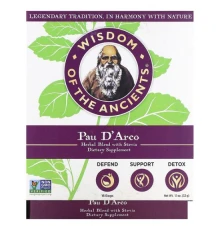 Wisdom Of The Ancient, Pau d'Arco, трав’яна суміш зі стевією, 16 пакетиків, 32 г (1,1 унції)