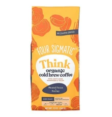 Four Sigmatic, Think, органічна кава холодного заварювання з їжовиною гривою, грибами й яконом, грубий помел, темне обсмажування, 340 г (12 унцій)