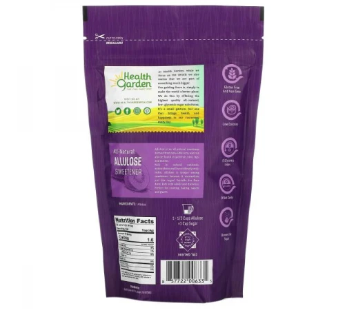 Health Garden, натуральний підсолоджувач на основі алюлози, 397 г (14 унцій) Health Garden, натуральний підсолоджувач на основі алюлози, 397 г (14 унцій)
