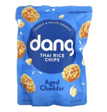 Dang Foods, Чипси з тайського рису, зістарений чеддер, 100 г (3,5 унції)