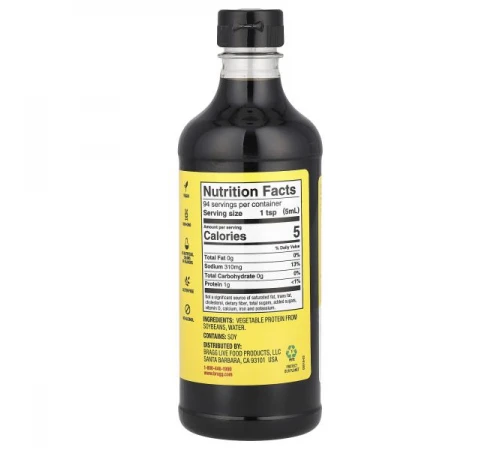 Bragg, Liquid Aminos, приправа з соєвим білком, 473 мл (16 рідк. унцій) Bragg, Liquid Aminos, приправа з соєвим білком, 473 мл (16 рідк. унцій)