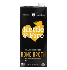Kettle & Fire, класичний кістковий бульйон із куркою, 907 г (32 унції)
