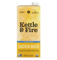 Kettle & Fire, курячий бульйон із низьким вмістом натрію, 907 г (32 унції)