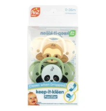 RaZbaby, соска Keep-It-Kleen, для дітей від 0 до 36 років, Sloth & Panda, 2 соски