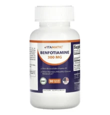 Vitamatic, бенфотіамін, 300 мг, 90 рослинних капсул