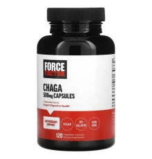 Force Factor, чага, 500 мг, 120 рослинних капсул