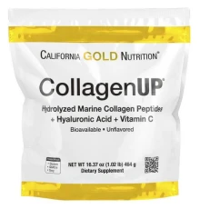 California Gold Nutrition, CollagenUP®, пептиди гідролізованого морського колагену з гіалуроновою кислотою та вітаміном C, без добавок, 464 г (1,02 фунта)