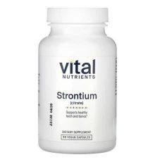 Vital Nutrients, цитрат стронцію, 90 веганських капсул